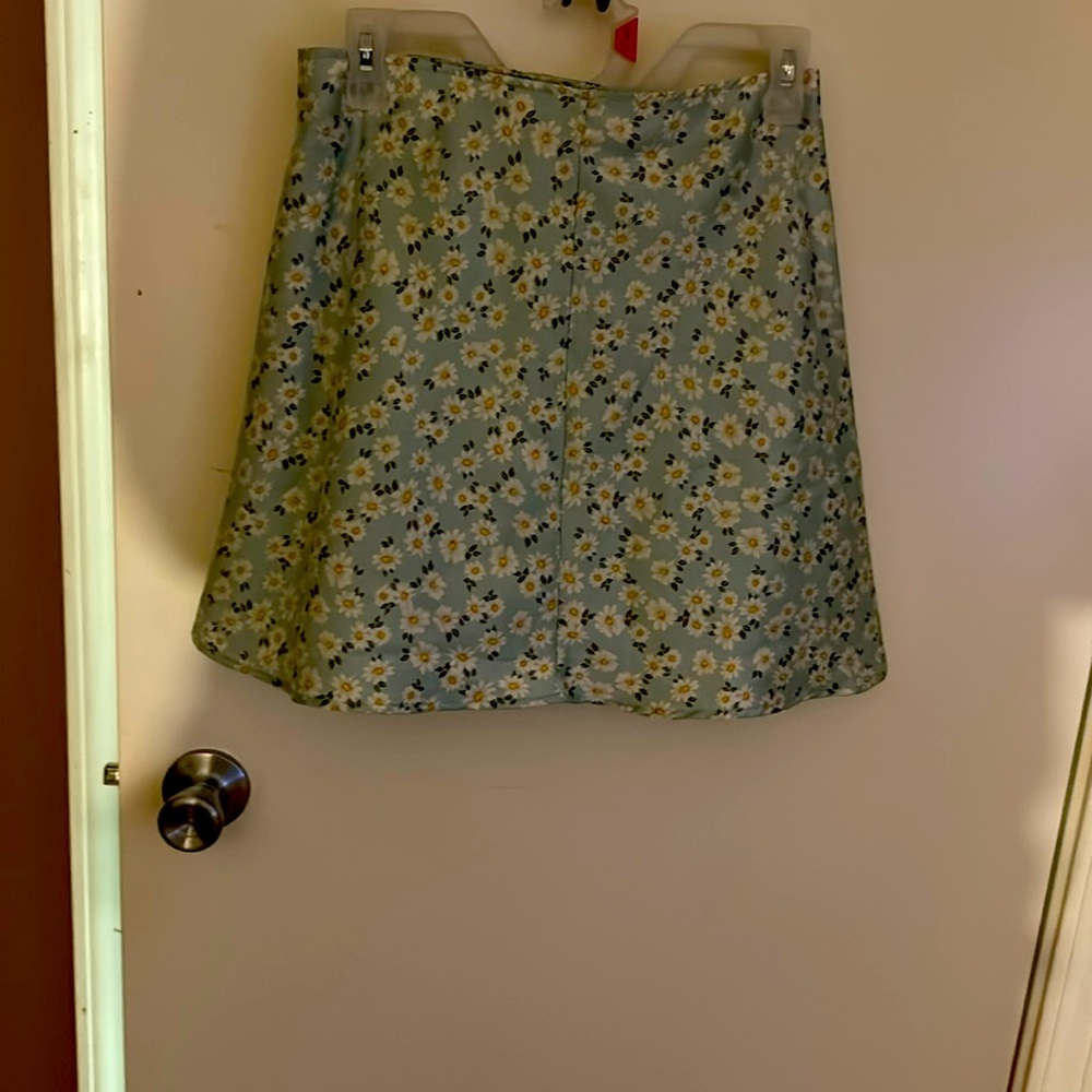 Pink daisy A line skirt